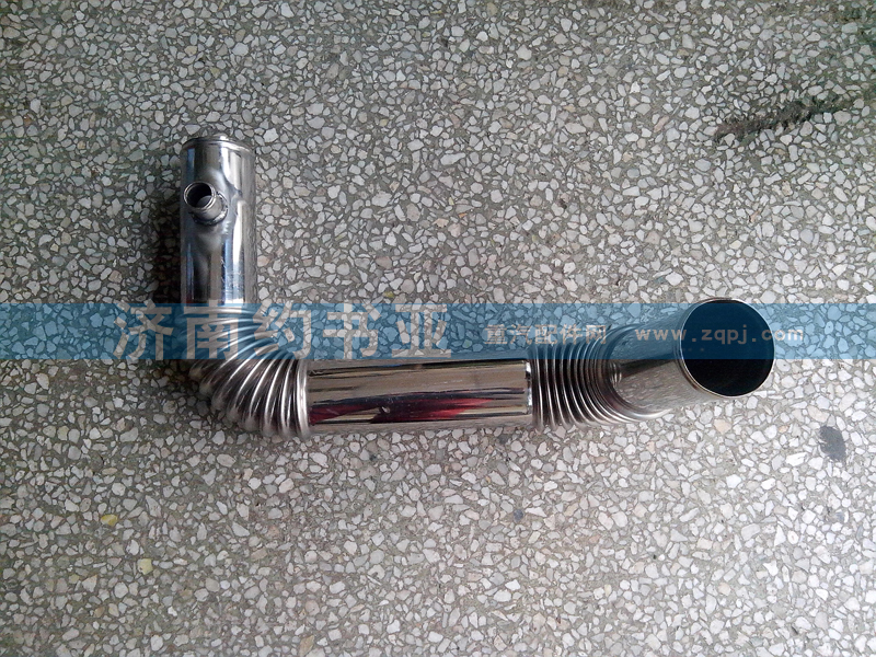 WG9918530006,散熱器出水鋼管總成(D12中馬力),濟(jì)南約書亞汽車配件有限公司（原華魯信業(yè)）