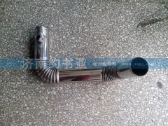 WG9918530006,散熱器出水鋼管總成(D12中馬力),濟(jì)南約書亞汽車配件有限公司（原華魯信業(yè)）