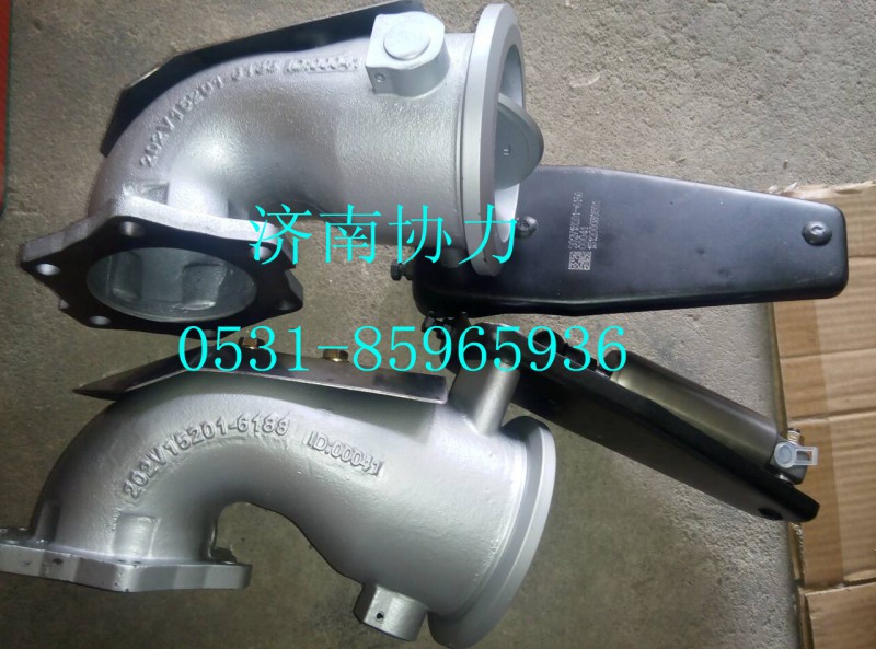 202V15201-6188,排氣彎管-帶制動(dòng)蝶閥,濟(jì)南明鉅汽車(chē)配件有限公司（原濟(jì)南協(xié)力）
