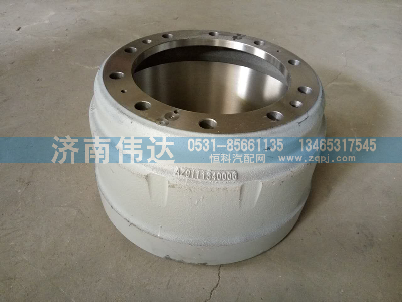 AZ9111340006,重汽金王子后制動(dòng)鼓,濟(jì)南中孚汽車配件有限公司