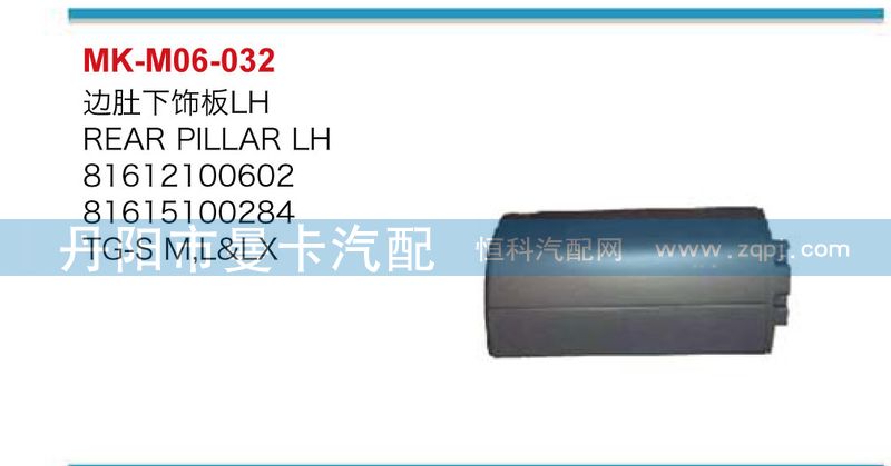 邊肚下飾板81612100603，81612100602/81612100603