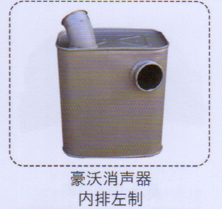 豪沃消聲器，內(nèi)排左制【重汽儲氣筒】/