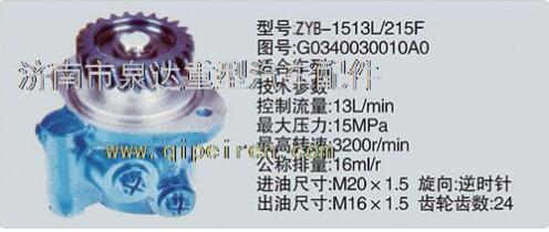 G0340030010A0,轉(zhuǎn)向泵,濟南泉達汽配有限公司