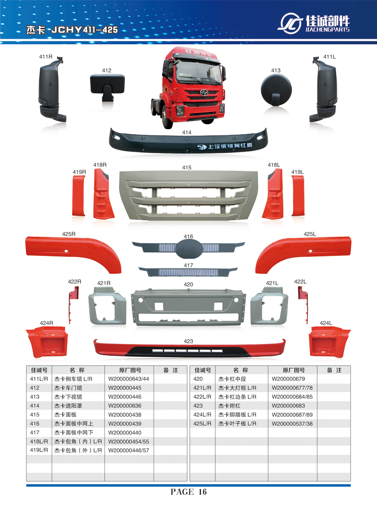 紅巖杰卡包角（內）W200000454-55/W200000454-55