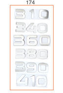 字牌字標(biāo)（馬力標(biāo)，鍍鉻）8401-300022A/8401-300022A