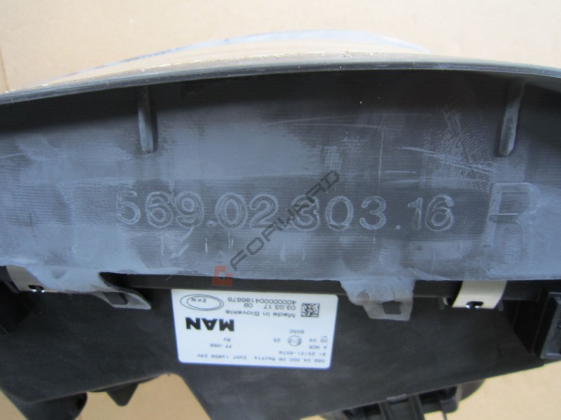 569.02.303.16,Headlamp seal sleeve right,濟(jì)南向前汽車配件有限公司