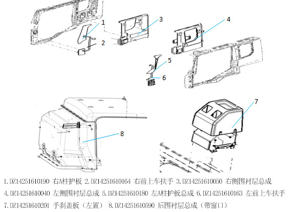 X3000高頂駕駛室側圍襯