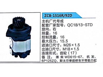 QC18/13-STD,轉(zhuǎn)向助力泵,濟南泉達汽配有限公司