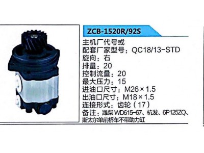 QC18/13-STD,轉(zhuǎn)向助力泵,濟南泉達汽配有限公司