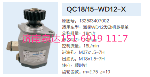 QC18/15-WD12-X,動力轉(zhuǎn)向齒輪泵,濟(jì)南泉達(dá)汽配有限公司