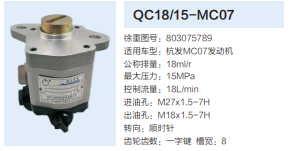 803075789,動力轉向齒輪泵,濟南泉達汽配有限公司