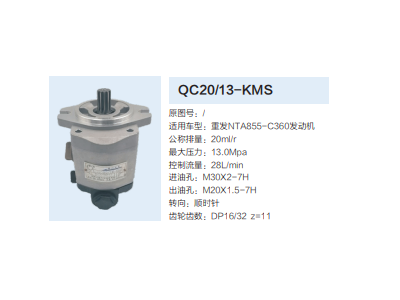 QC20/13-KMS,動力轉(zhuǎn)向齒輪泵,濟(jì)南泉達(dá)汽配有限公司