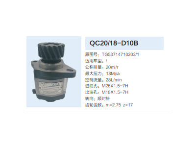 QC20/18-D10B,齒輪泵,濟南泉達汽配有限公司