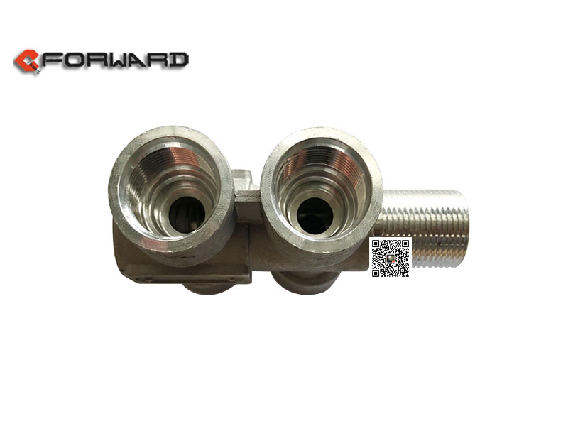 DZ9100360320,Five-way air sub with one-way valve,濟(jì)南向前汽車(chē)配件有限公司