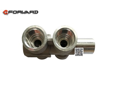 DZ9100360320,Five-way air sub with one-way valve,濟(jì)南向前汽車(chē)配件有限公司