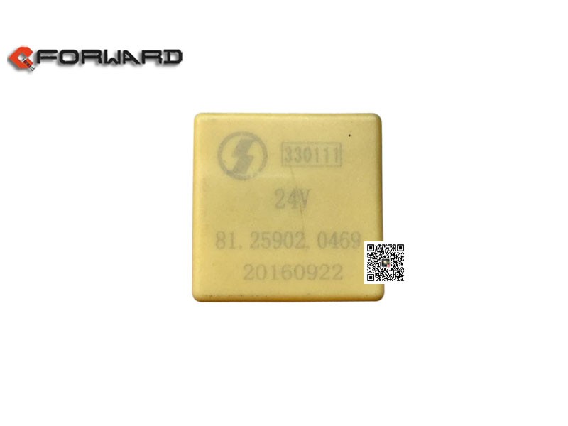 81,25902,0469,Rear fog lamp relay,濟(jì)南向前汽車(chē)配件有限公司