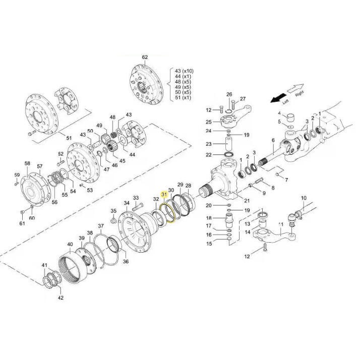 HD90009340138,Shaft seal ring left,濟(jì)南向前汽車配件有限公司