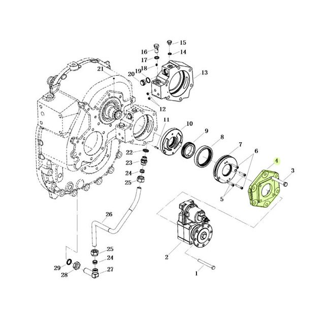 L903015300,Input shaft rear end cover,濟南向前汽車配件有限公司