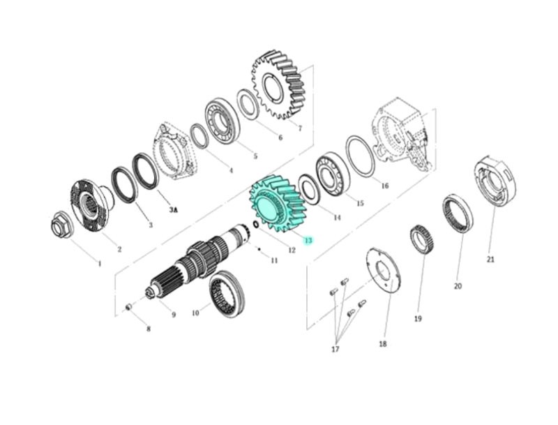 L913108200,Input shaft low gear,濟(jì)南向前汽車配件有限公司