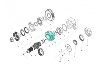 L913108200,Input shaft low gear,濟(jì)南向前汽車配件有限公司