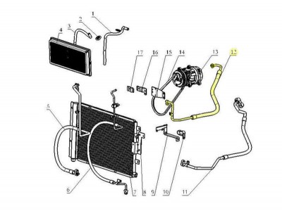 2483734,Compressor-condenser connection pipe,濟(jì)南向前汽車配件有限公司