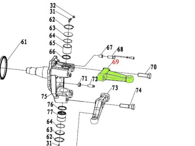 HD90009410587,Two-axle knuckle arm,濟南向前汽車配件有限公司