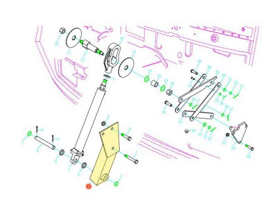 2190-5002020  軸座托架總成,Axle seat bracket assembly,濟(jì)南向前汽車配件有限公司