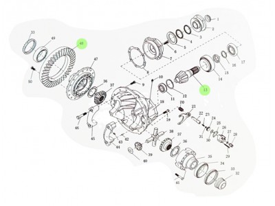 81.35199.6459  錐齒輪副,Bevel gear pair,濟南向前汽車配件有限公司