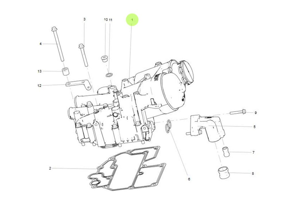 201V05000-7043   機(jī)油模塊總成,Oil module assembly,濟(jì)南向前汽車配件有限公司