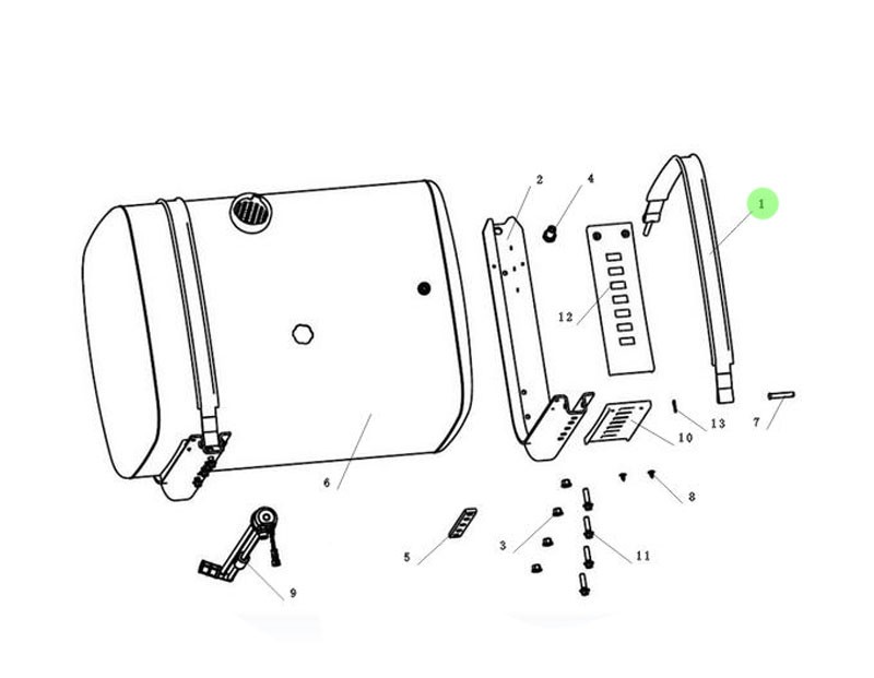 DZ91259550702  緊固帶及墊帶總成,Fastening belt and gasket assembly,濟(jì)南向前汽車配件有限公司
