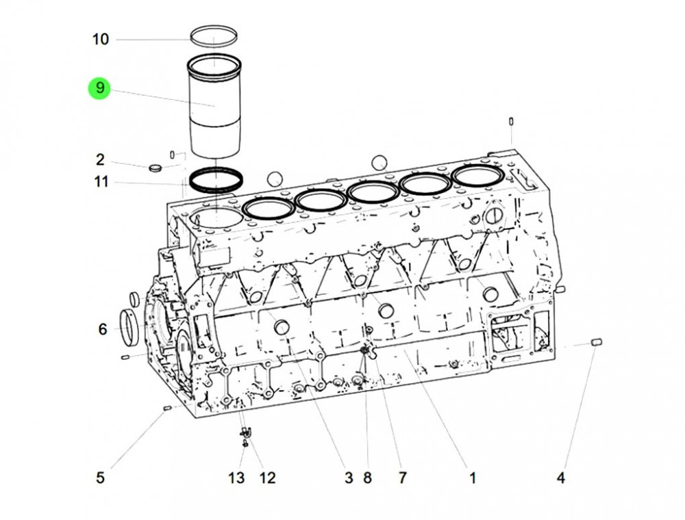 202V01201-0479  氣缸套,Carbon ring cylinder liner,濟(jì)南向前汽車配件有限公司