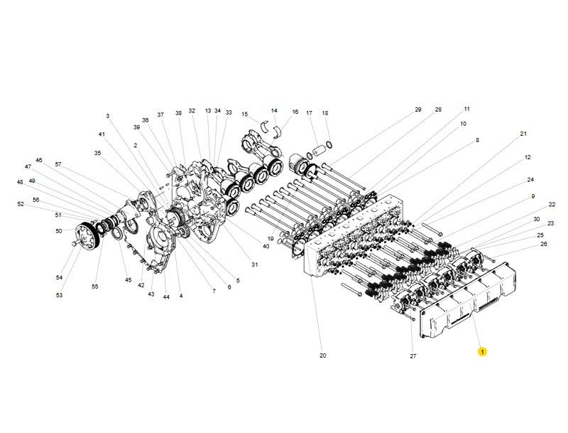 080V03400-6014  氣缸蓋罩總成,Cylinder head cover assembly,濟(jì)南向前汽車(chē)配件有限公司
