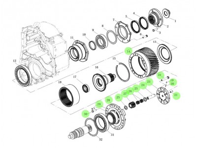 L9030283A0/285A0 軸間差速器,The intershaft differential,濟(jì)南向前汽車配件有限公司