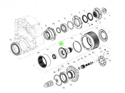 3086000796  后輸入軸,Rear input shaft,濟南向前汽車配件有限公司