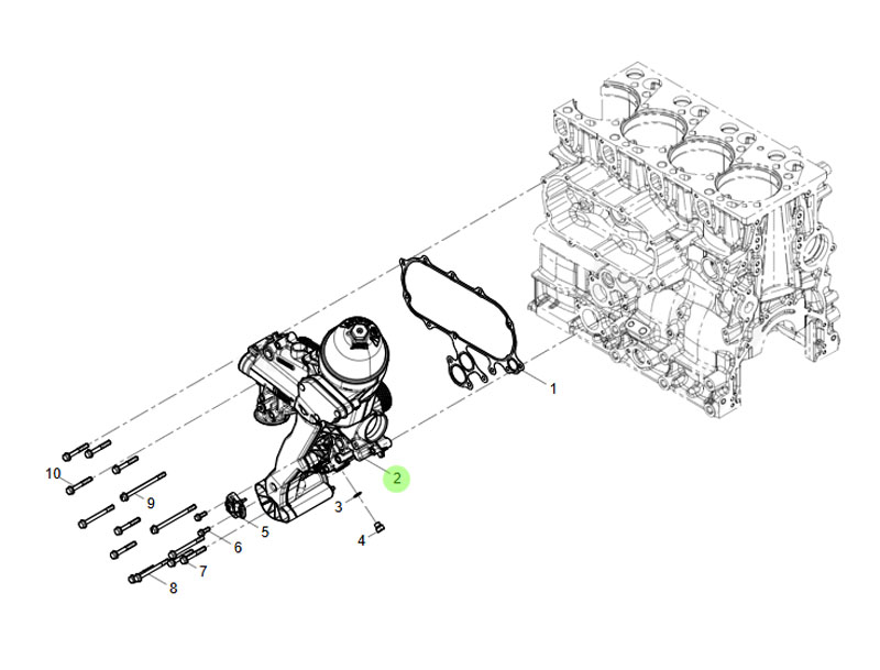 611600070166 機油濾清器及冷卻器總成,Oil filter/cooler assembly,濟南向前汽車配件有限公司