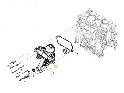 611600070166 機油濾清器及冷卻器總成,Oil filter/cooler assembly,濟南向前汽車配件有限公司