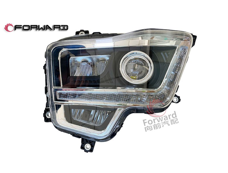 DZ9H259810103  左前大燈(熏黑版),Left headlight (blackened),濟(jì)南向前汽車(chē)配件有限公司