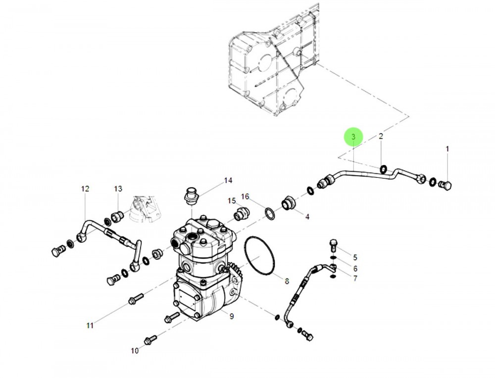612600130316 空壓機(jī)進(jìn)水管,Air compressor inlet pipe,濟(jì)南向前汽車(chē)配件有限公司