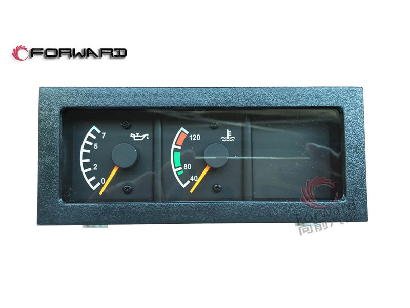 DZ9100586016 油壓-水溫組合表,Combined Oil Pressure - Water Temperature Gauge,濟(jì)南向前汽車配件有限公司