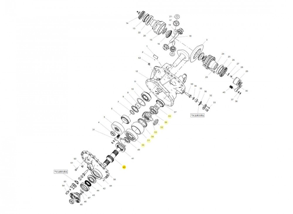 810W35606-0011 軸間差速器總成,Inter-shaft differential assembly,濟南向前汽車配件有限公司
