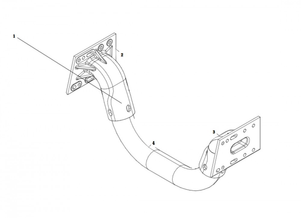 DZ96259510399  管狀橫梁總成,Tubular crossbeam assembly,濟南向前汽車配件有限公司