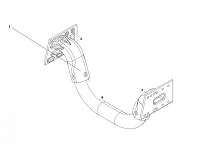 DZ96259510399  管狀橫梁總成,Tubular crossbeam assembly,濟南向前汽車配件有限公司