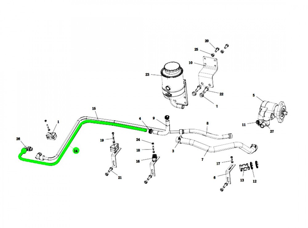 DZ91189470197  回油鋼管總成,oil return tube,濟南向前汽車配件有限公司