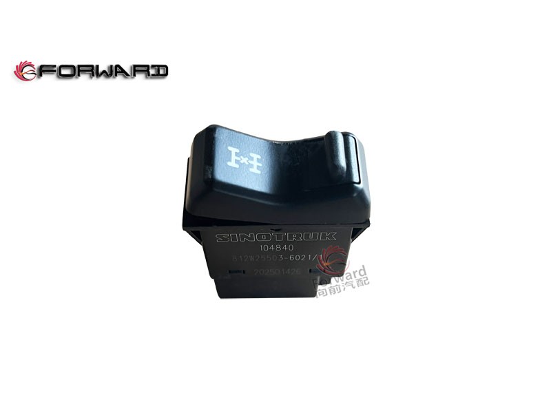 SINOTRUK HOWO T5G 車身駕駛室電器系統(tǒng) 812W25503-6021 軸間差速鎖開關(guān)/812W25503-6021 軸間差速鎖開關(guān)