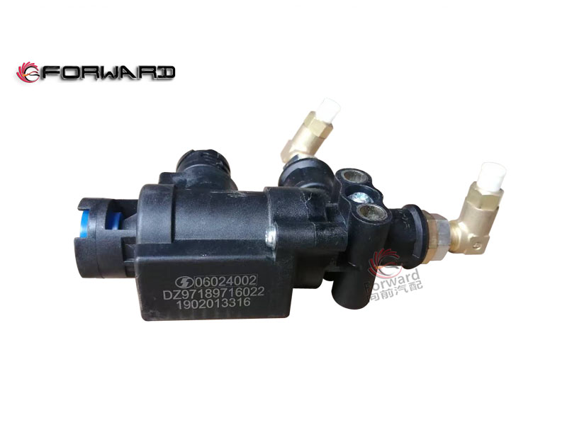SHACMAN F3000 行駛制動系統(tǒng) DZ97189716022 電磁閥 Válvula solenoide (tipo normal)/DZ97189716022 電磁閥（常通型）