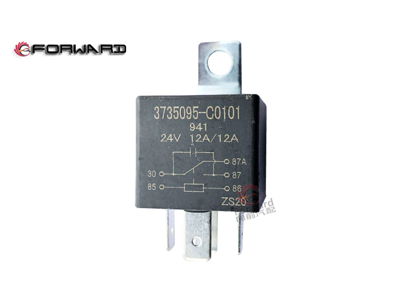 SHACMAN 商用 車身駕駛室電氣系統(tǒng)  3735095-C0101 繼電器（帶支架）/3735095-C0101 車門繼電器（帶支架