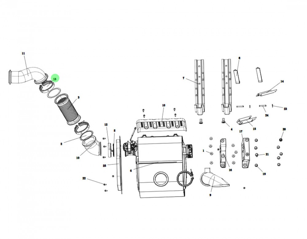 SHACMAN H3000 X6000 動(dòng)力排氣系統(tǒng) DZ9X259544001 V型卡箍Φ150/DZ9X259544001 V型卡箍Φ150