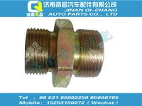 wg9918360001,黃河配件 黃河卡套式端直通接頭體,濟(jì)南奇昌汽車配件有限公司