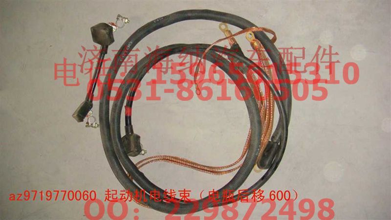 AZ9719770060,起動機(jī)電線束（電瓶后移600）,濟(jì)南海納汽配有限公司