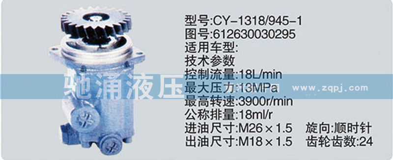612630030295,齒輪泵系列轉(zhuǎn)向泵,濟(jì)南馳涌貿(mào)易有限公司
